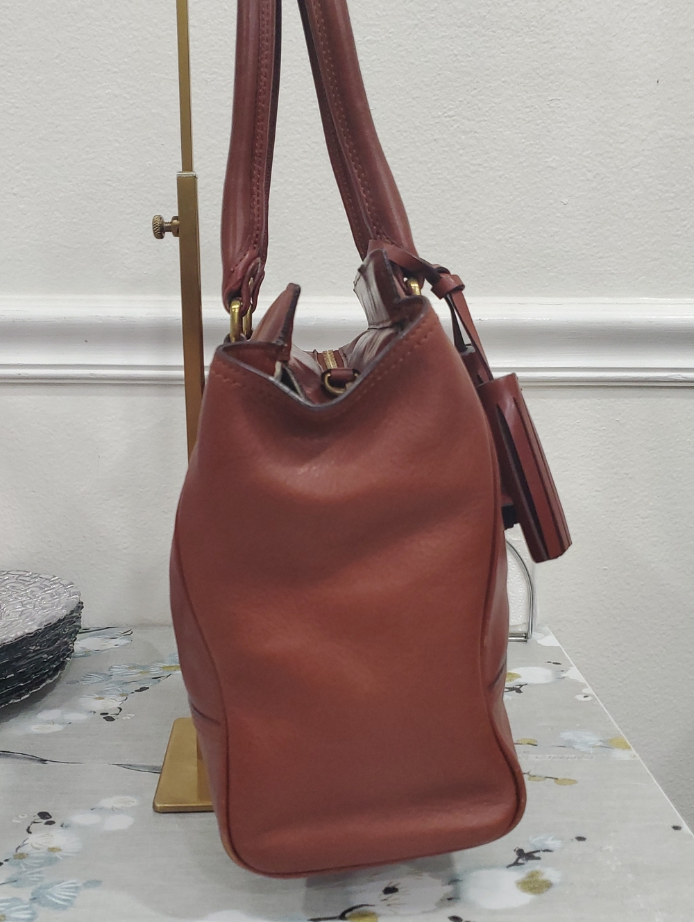Coach Legacy Candace Large Brown Leather Carryall Handbag🤎💛 - Picture 5 of 16